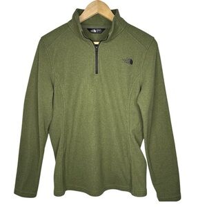 The North Face | Women's Olive Green ¼-Zip Fleece Pullover | Size S